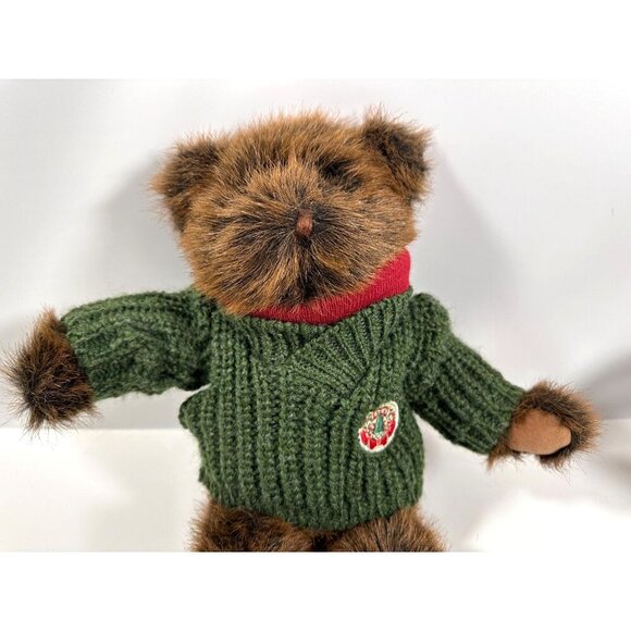 Vintage Commonwealth Toy Co. Christmas Teddy Bears Plush Boy &‎ Girl in Sweaters - Picture 4 of 16